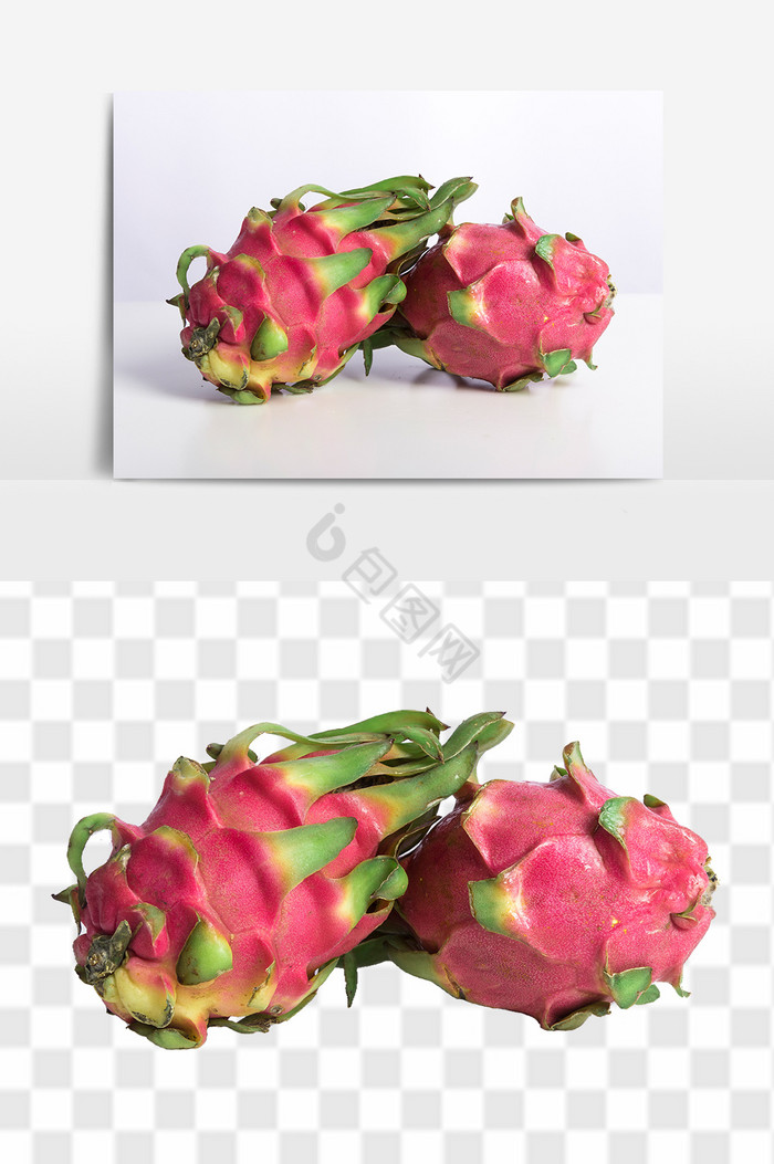 新鲜红心火龙果高清水果食品图片
