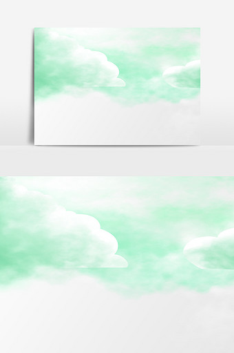 卡通水彩云层云彩插画元素素材图片