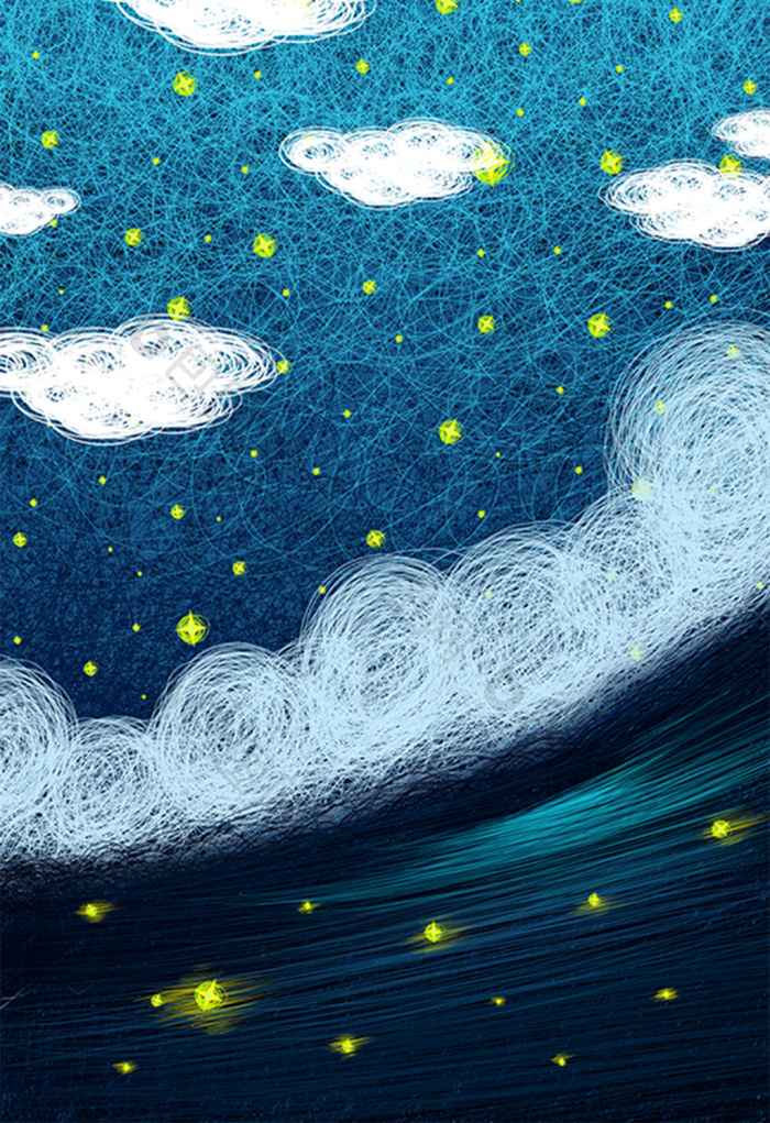 晚上夜空星空风景