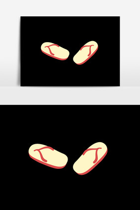 卡通可爱拖鞋素材