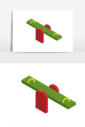 运动设施跷跷板元素