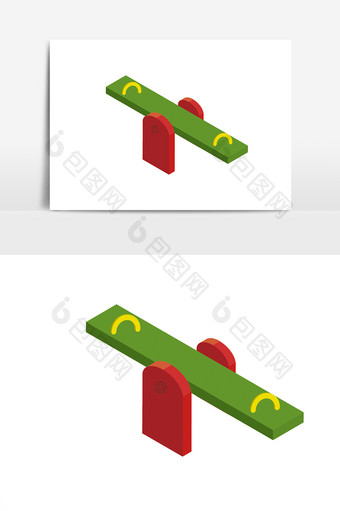 运动设施跷跷板元素图片