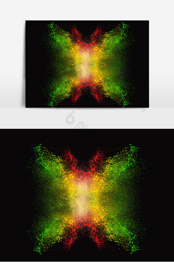 喷墨爆炸元素设计图片