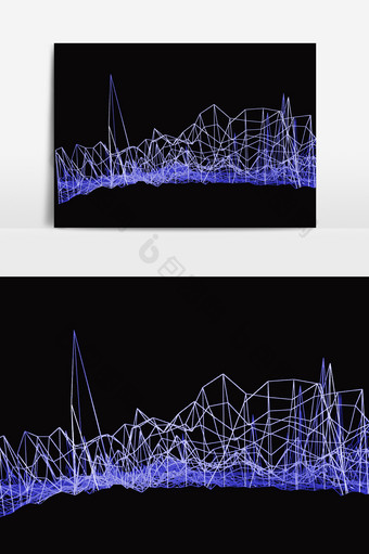 蓝色科技网状元素图片