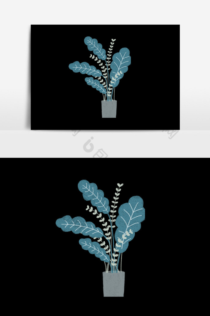 绿叶植物红色盆栽绿叶图片