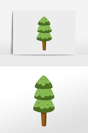 插画风格手绘树元素图片