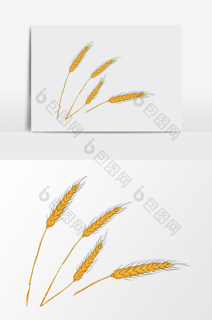 卡通手绘五谷麦子