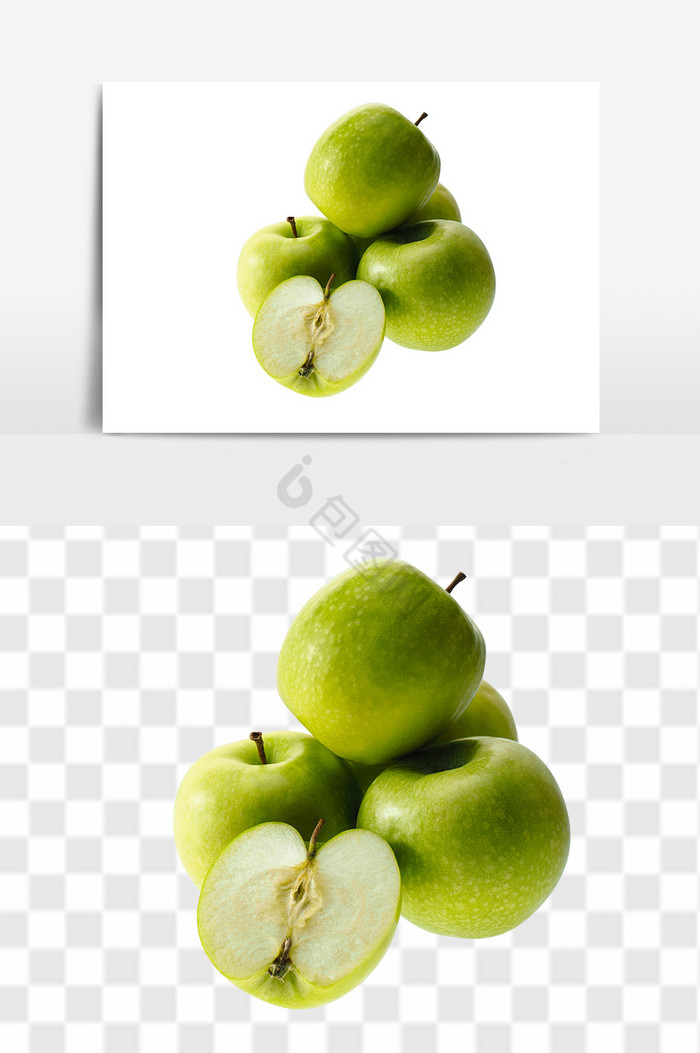 新鲜青苹果水果图片