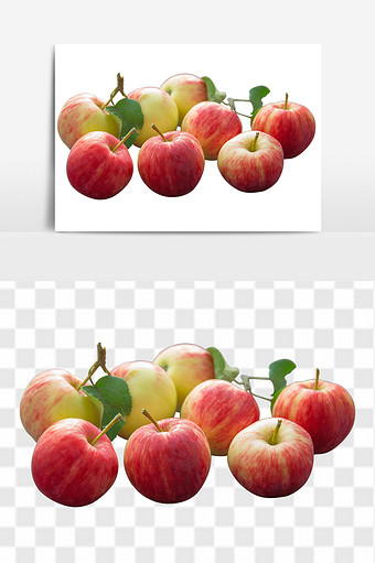新鲜红苹果苹果水果元素图片