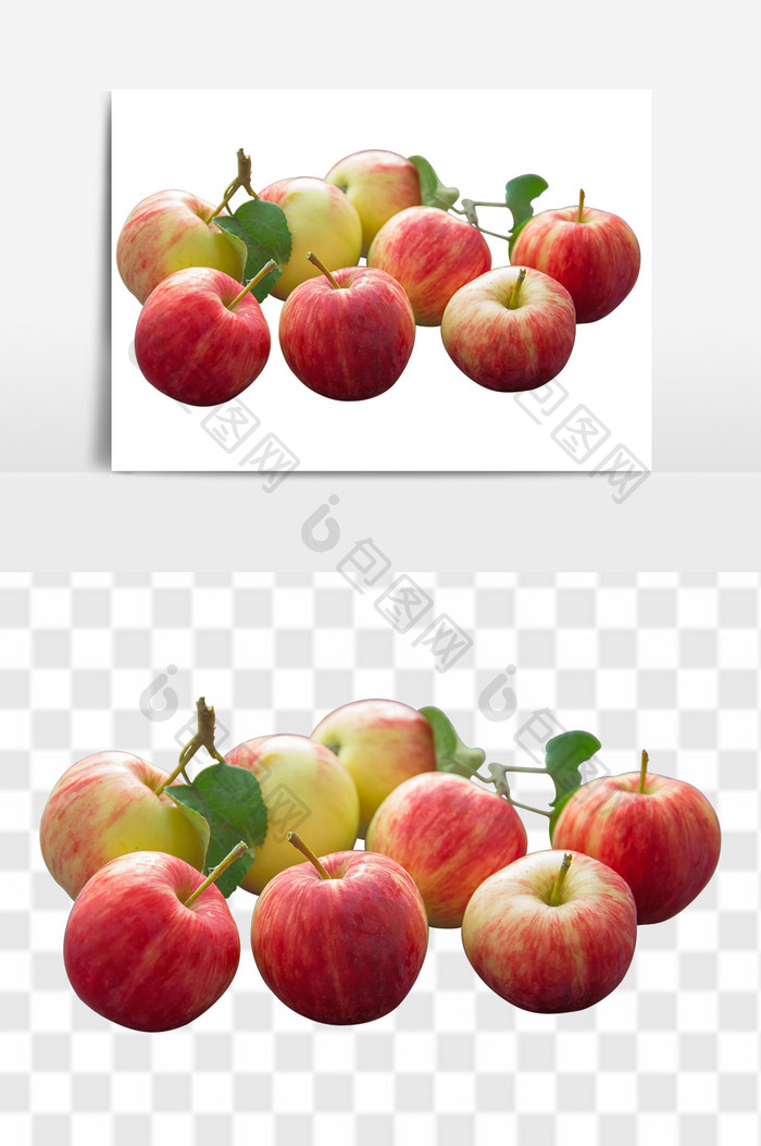 新鲜红苹果苹果水果元素