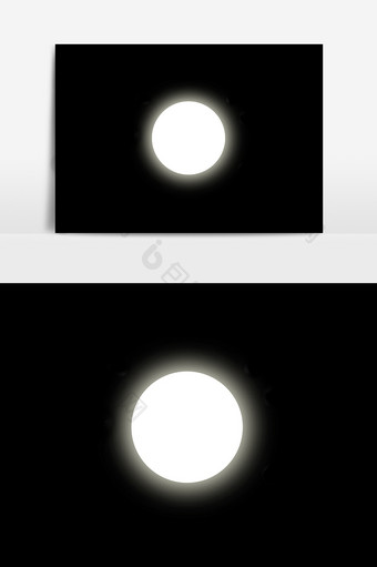 月亮光无背景设计元素图片