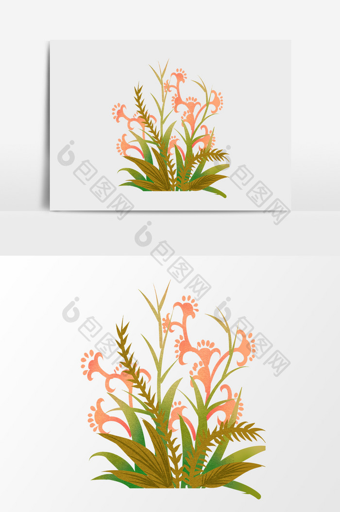 卡通装饰花卉植物