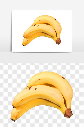 实拍香蕉水果元素图片