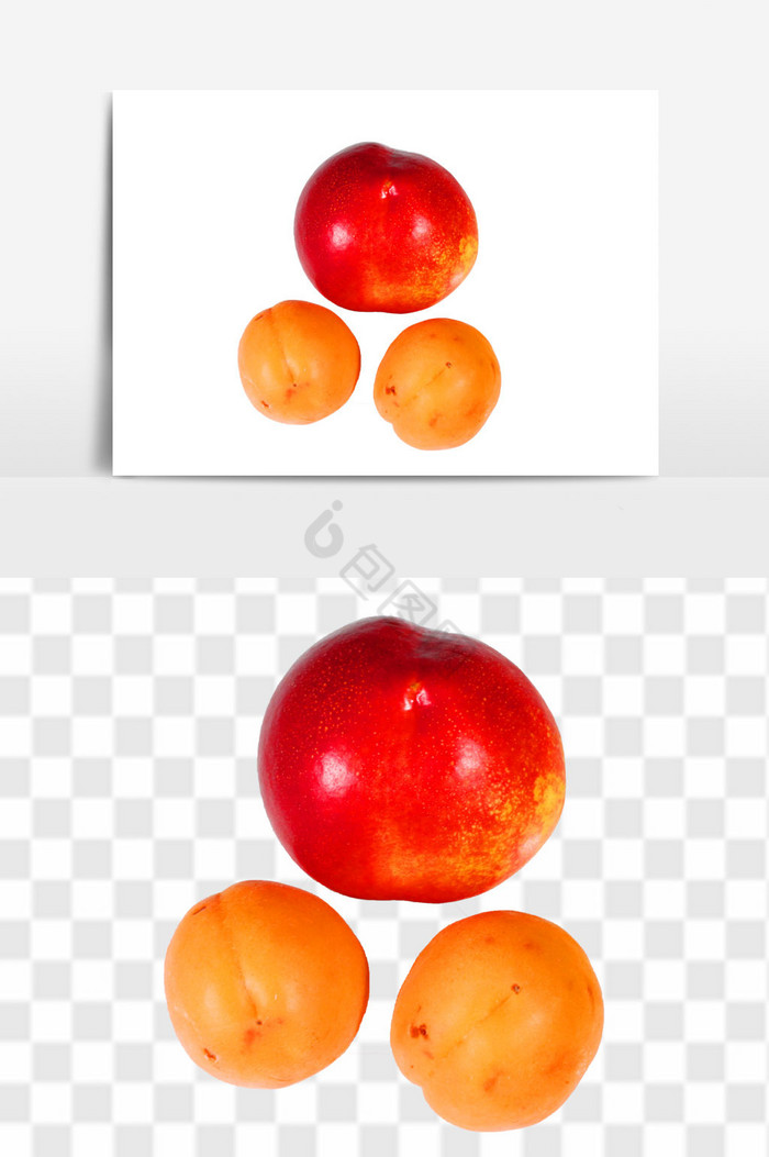 新鲜黄杏油桃水果图片