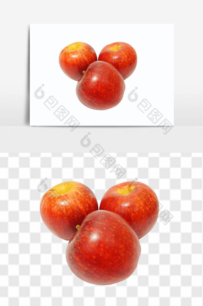 新鲜苹果水果素材元素