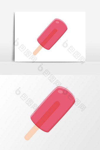 粉红色块卡通矢量扁平巧克力雪糕冰淇淋元素图片