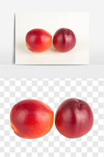 新鲜油桃桃子高清免抠透底png水果元素图片