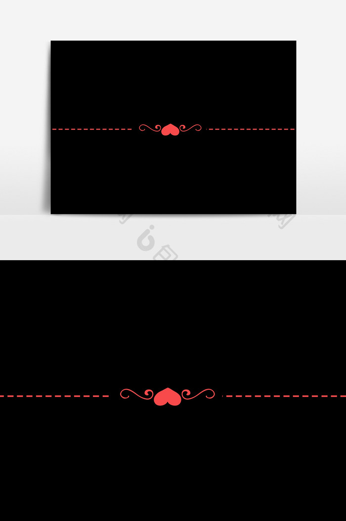 红色爱心设计元素