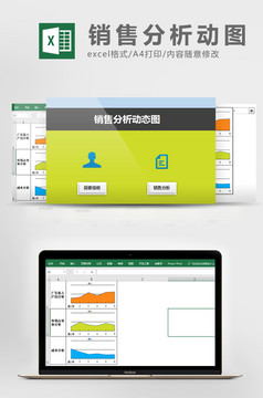 动态图表对比分析Excel模板