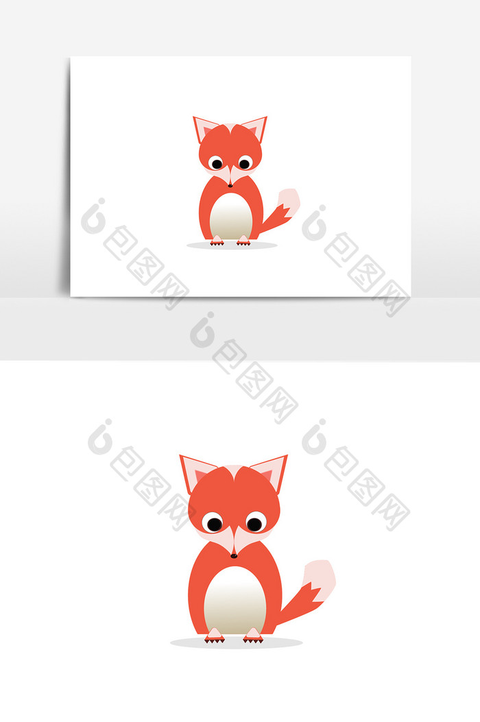 可爱狐狸设计素材