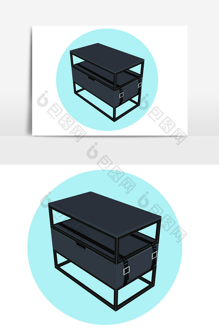 黑色床头柜设计元素