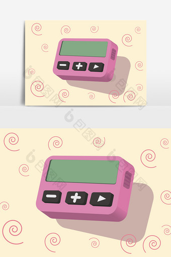 粉红游戏机设计元素图片