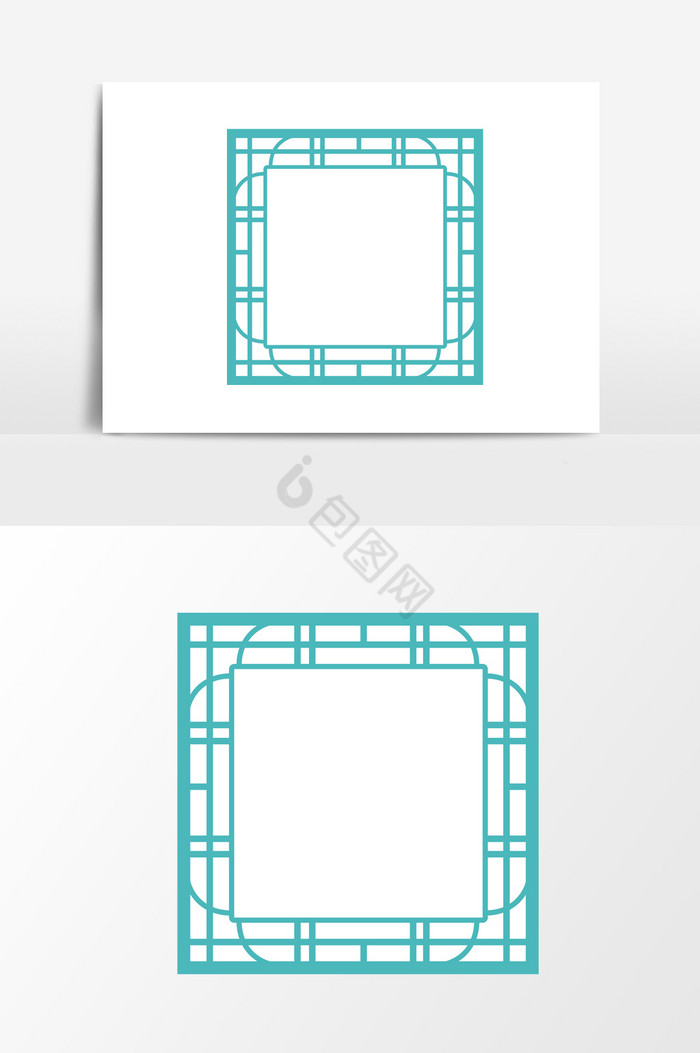 中式边框窗格图片