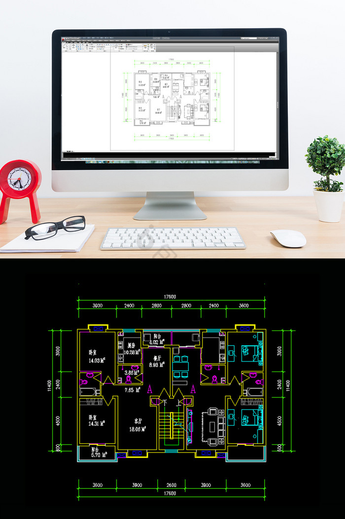 室内设计家装CAD平面图图片