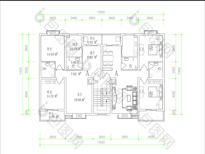 室内设计家装CAD平面图