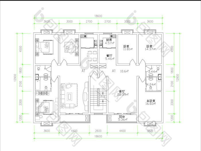 现代家装施工图CAD图纸