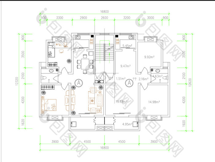 全屋定制居家户型CAD图纸