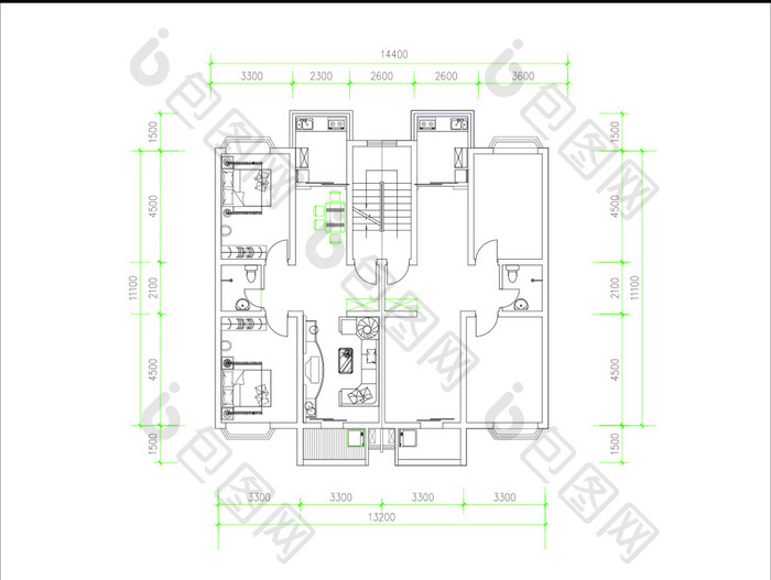 全屋定制CAD平面户型图