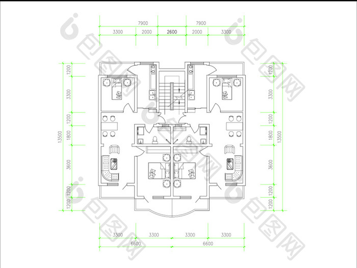 全屋定制层户型建筑CAD图纸