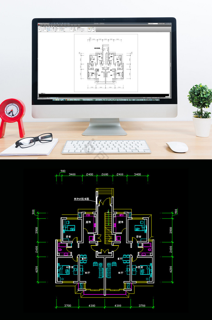 CAD室内设计家装平面图图片
