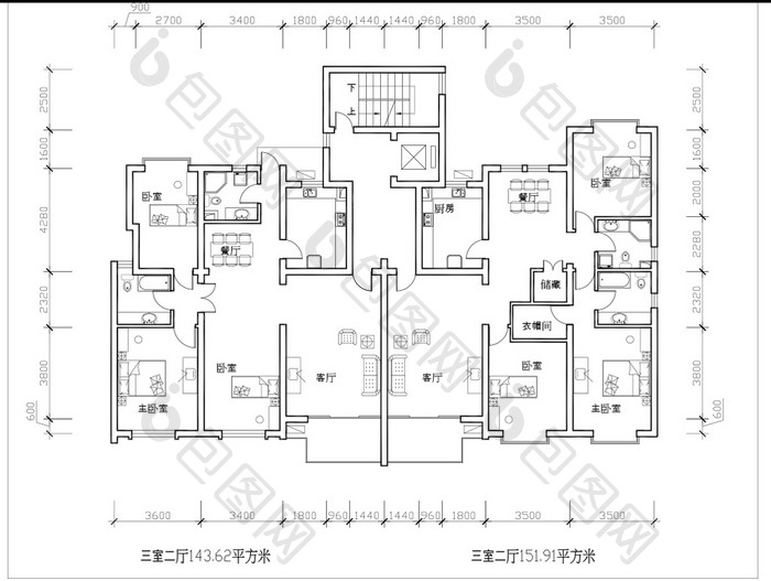 CAD创意户型图