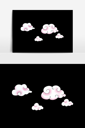 卡通粉色可爱云朵图片