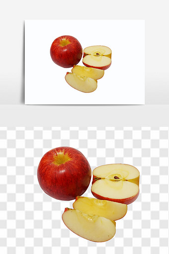新鲜苹果切块素材图片
