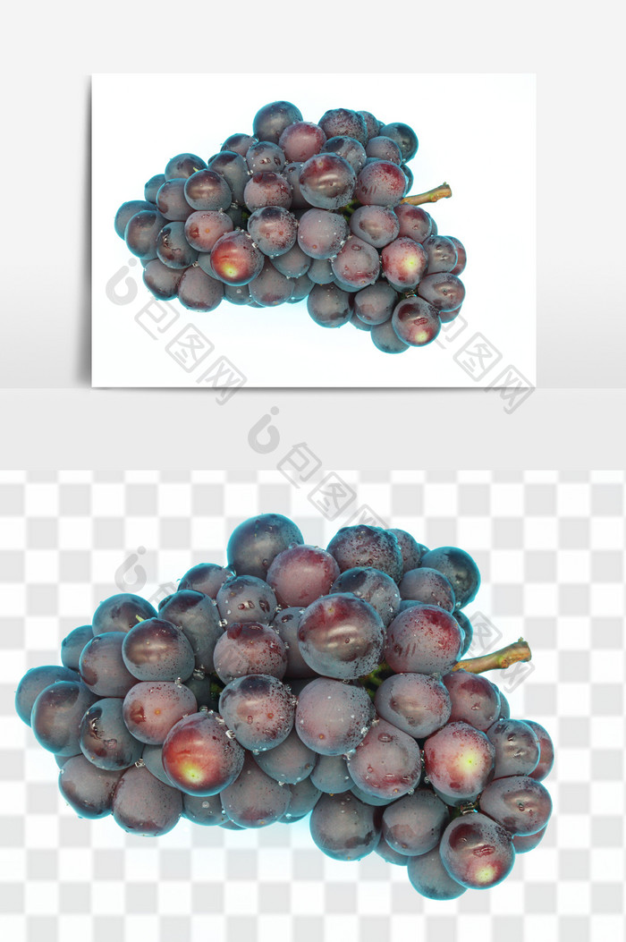 新鲜葡萄水果元素