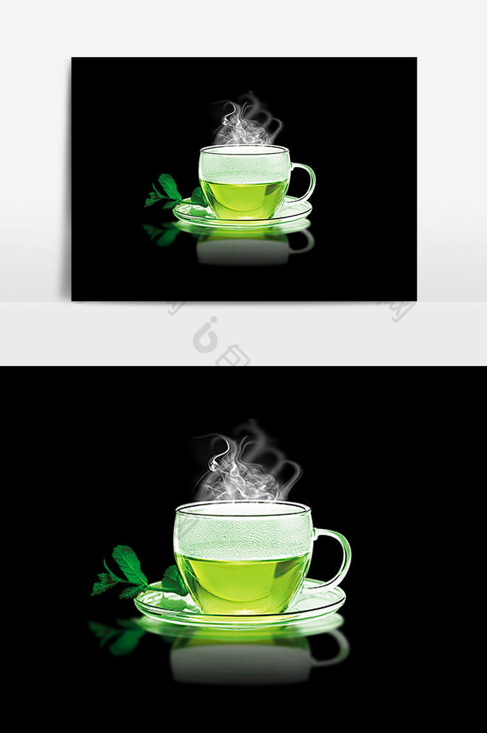茶杯玻璃杯设计元素