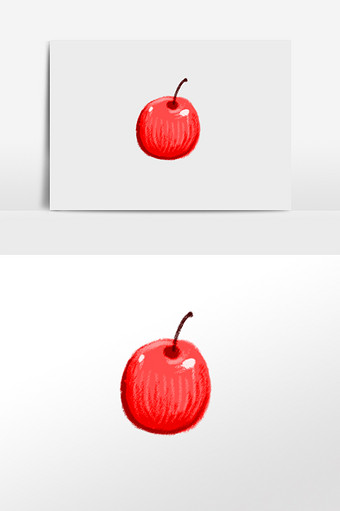 卡通漫画手绘夏季水果小苹果背景元素图片