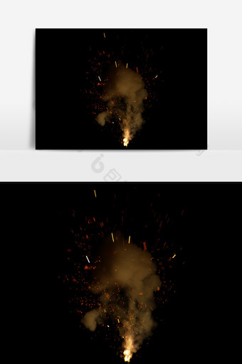 烟火烟雾爆炸光效元素图片