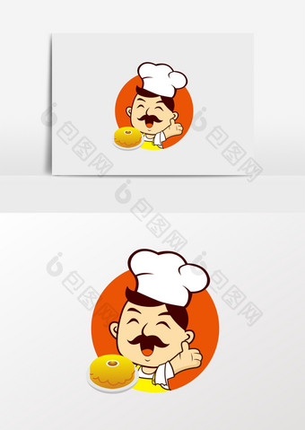 卡通厨师烘焙师形象设计图片