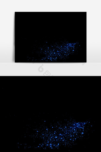 蓝色光斑光效元素素材图片
