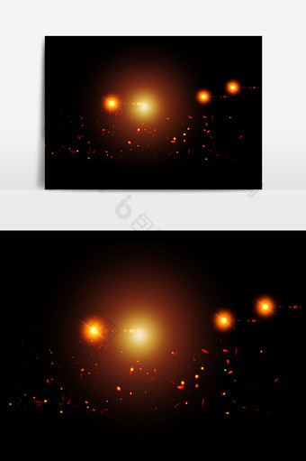 金色光斑光效元素素材图片