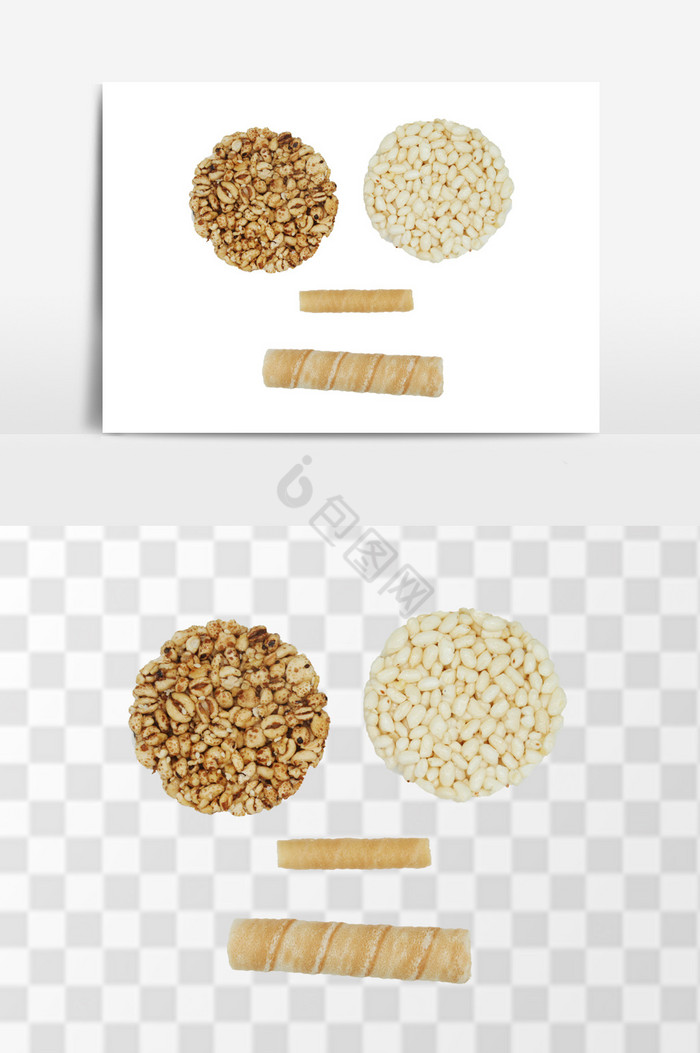 清香米饼夹心威化蛋卷图片