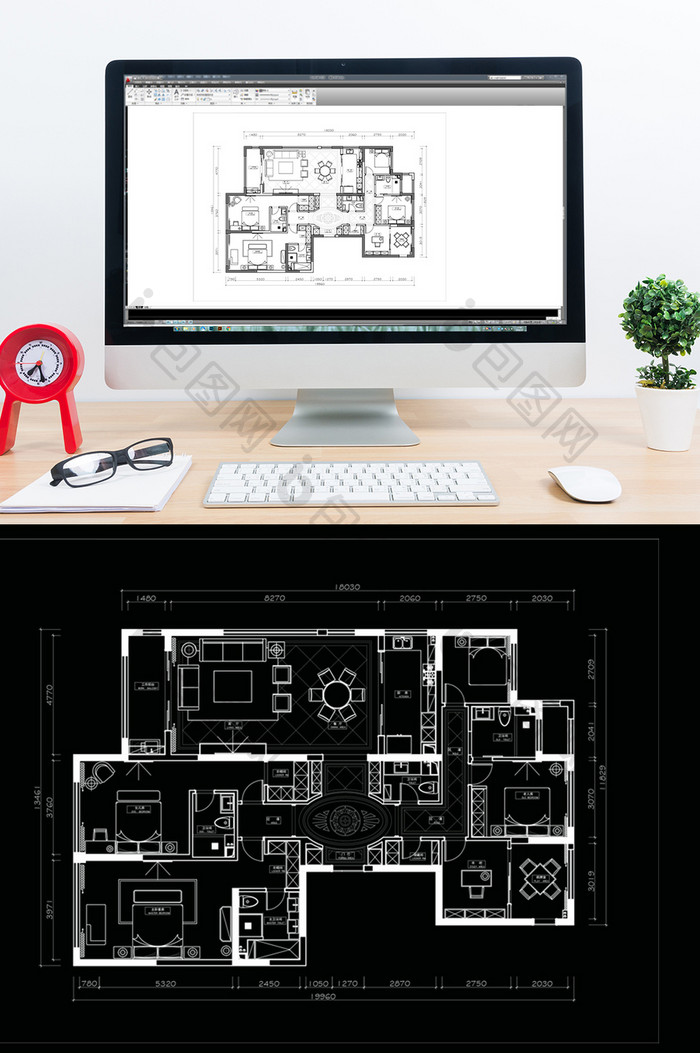 现代高层家装户型CAD