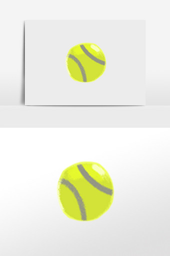 清新唯美手绘户外运动网球元素背景图片