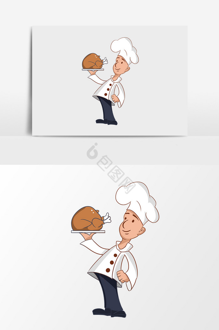 厨师烧鸡图片