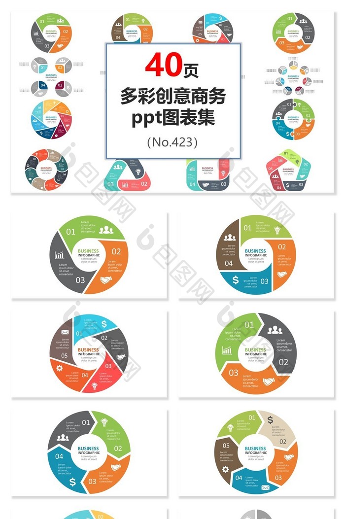 商务ppt商务图表图片