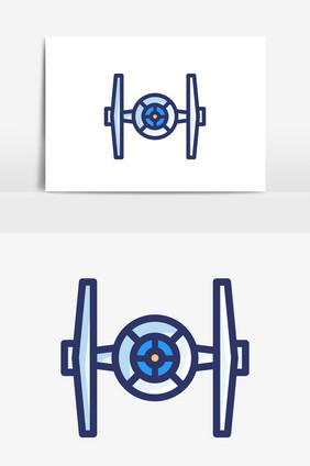 科幻简约MBE风格未来飞船飞行器矢量元素